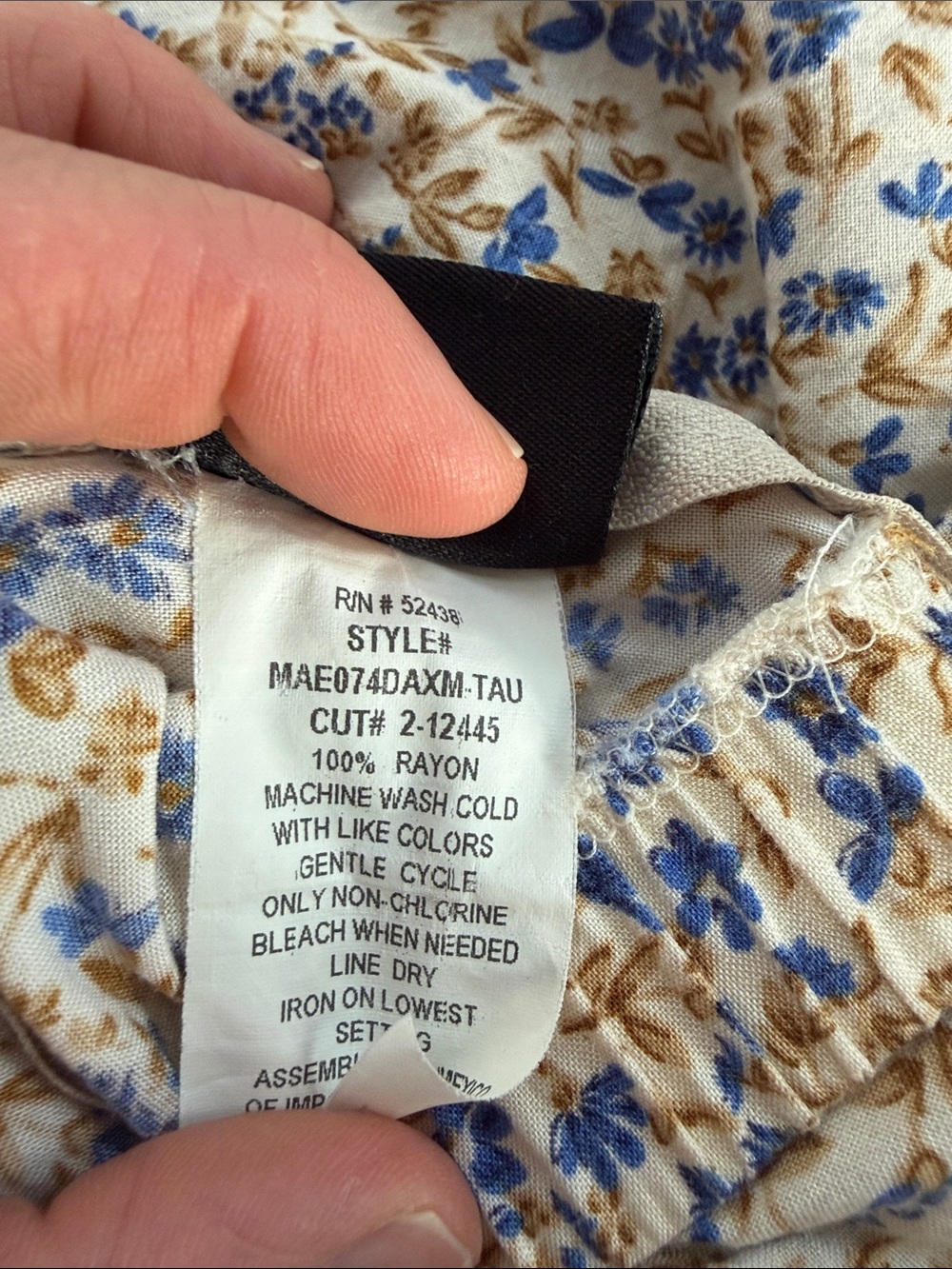 Blue & Cream Floral Maxi Skirt - Picture 6 of 6